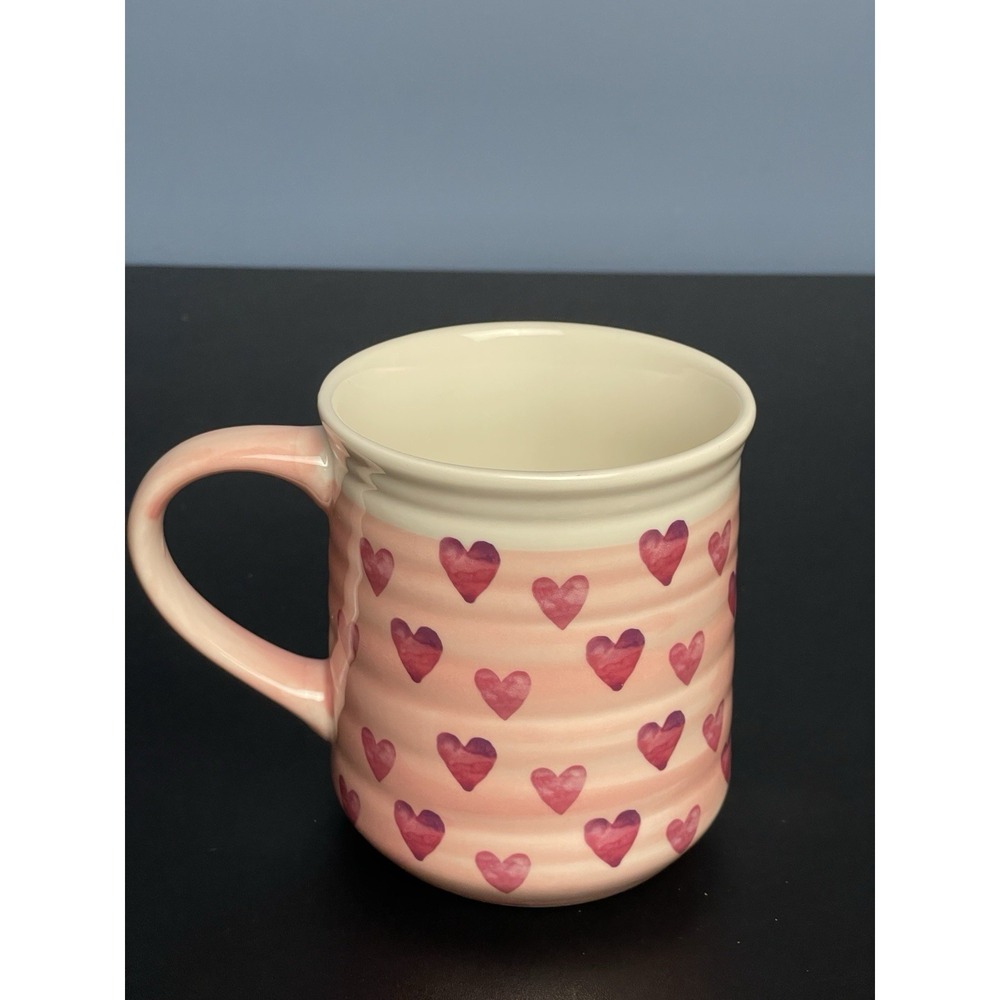 Sheffield Home Mug Pink With Red Hearts